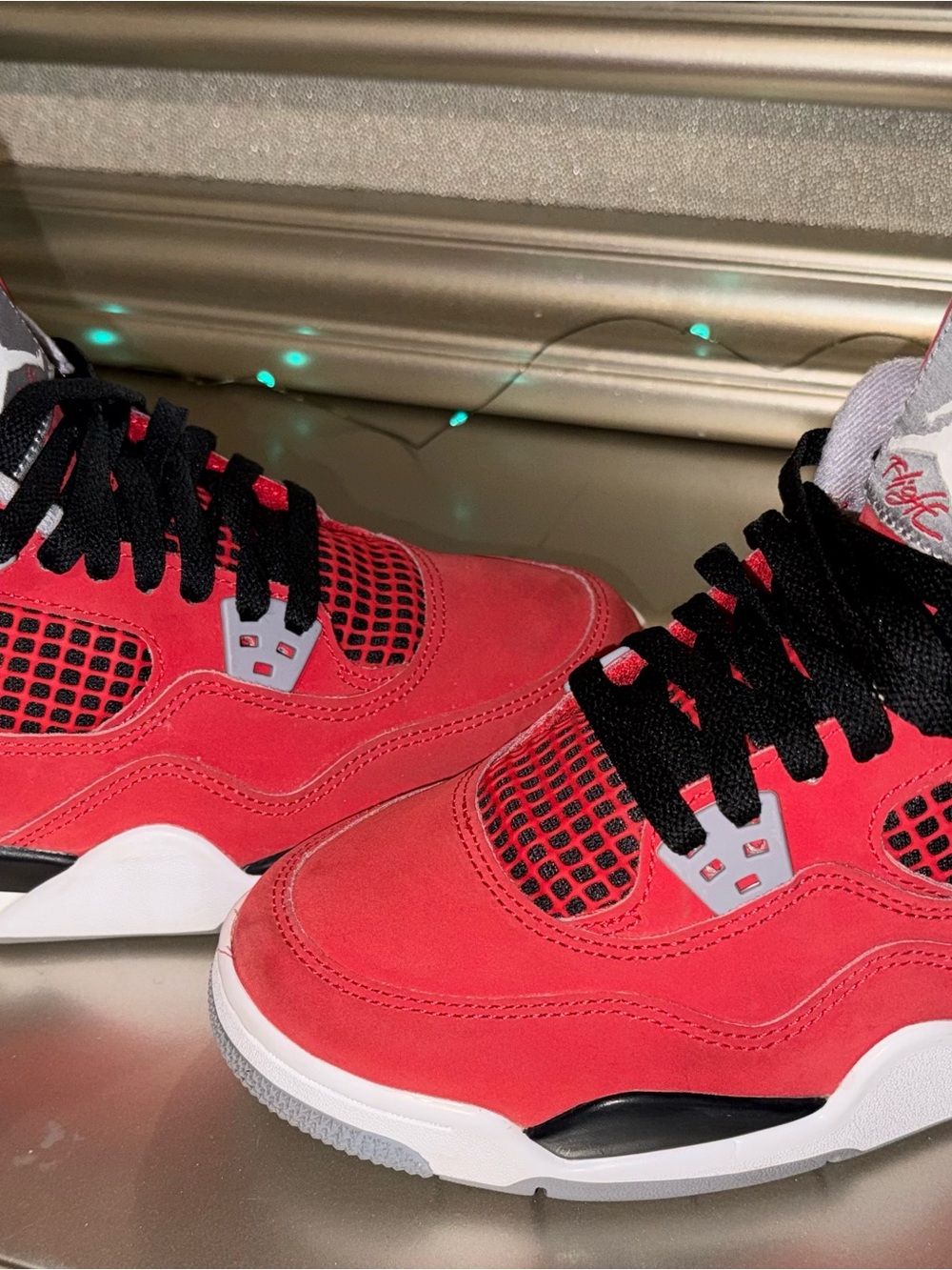 Jordan Kids Red and Black High-Top Sneakers